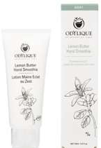 Odylique Lemon Butter Smoothe krem naprawczy do rąk z aloesem, masłem kokosowym i kakaowym, olejem awokado, nagietkiem, rokitnikiem, cytrusami i wanilią, 75 ml
