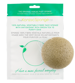 Gąbka Konjac Premium do mycia twarzy z zieloną herbatą o działaniu wzmacniającym i antyoksydacyjnym do każdej cery
