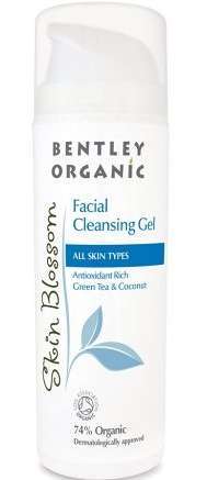 Skin Blossom by Bentley Organic delikatny antyoksydacyjny żel do mycia twarzy z aloesem, kokosem i zieloną herbatą 150 ml